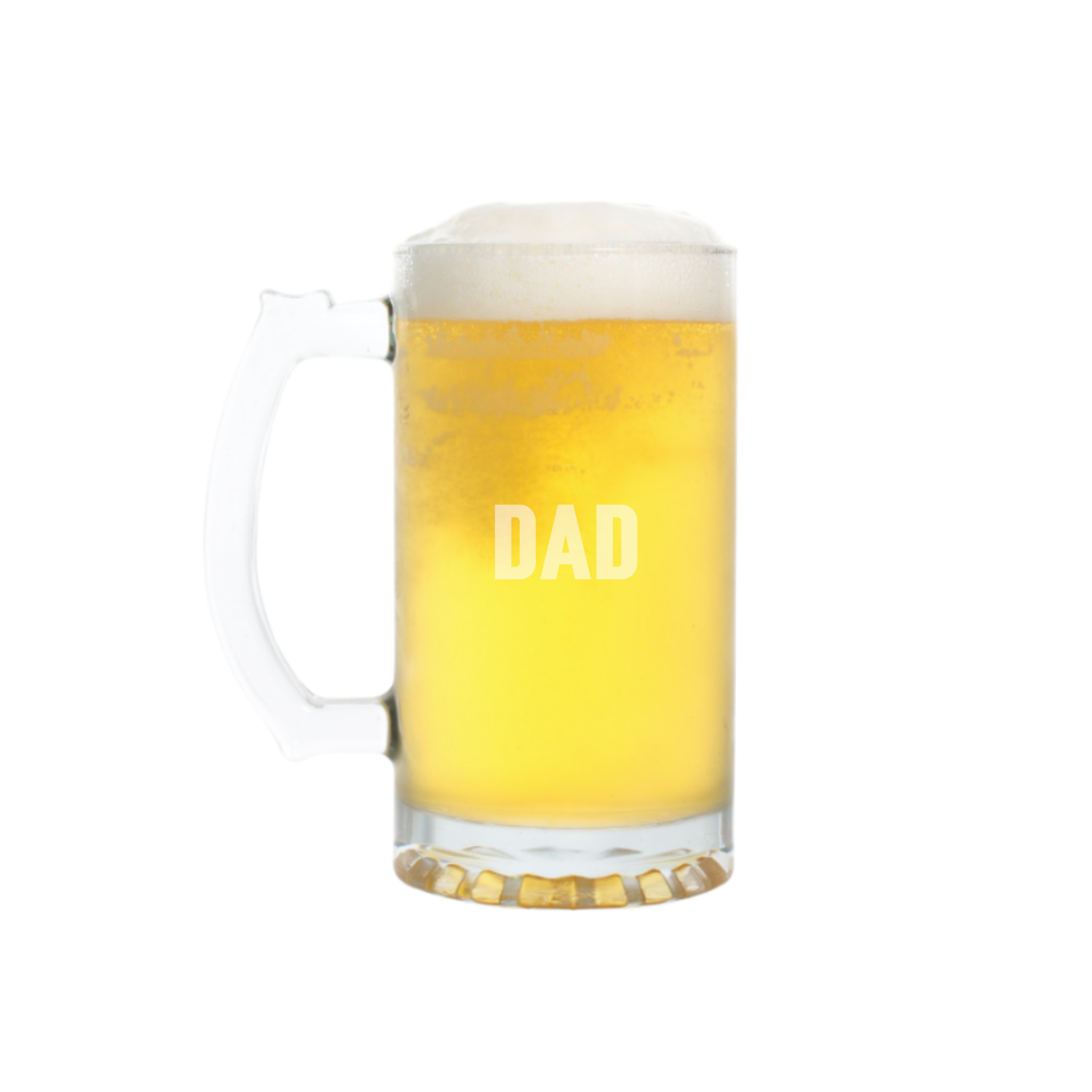 16oz. Beer Stein - Glass Sports Mug with Handle