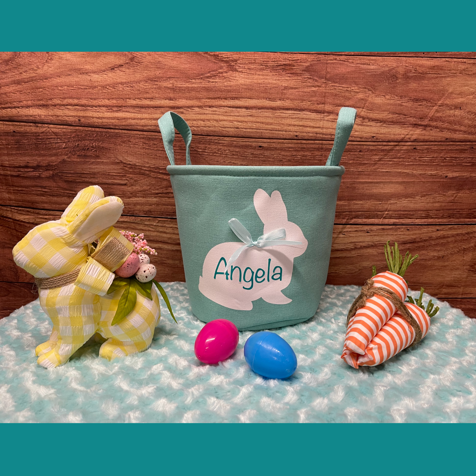 Fabric Easter Baskets - Teal