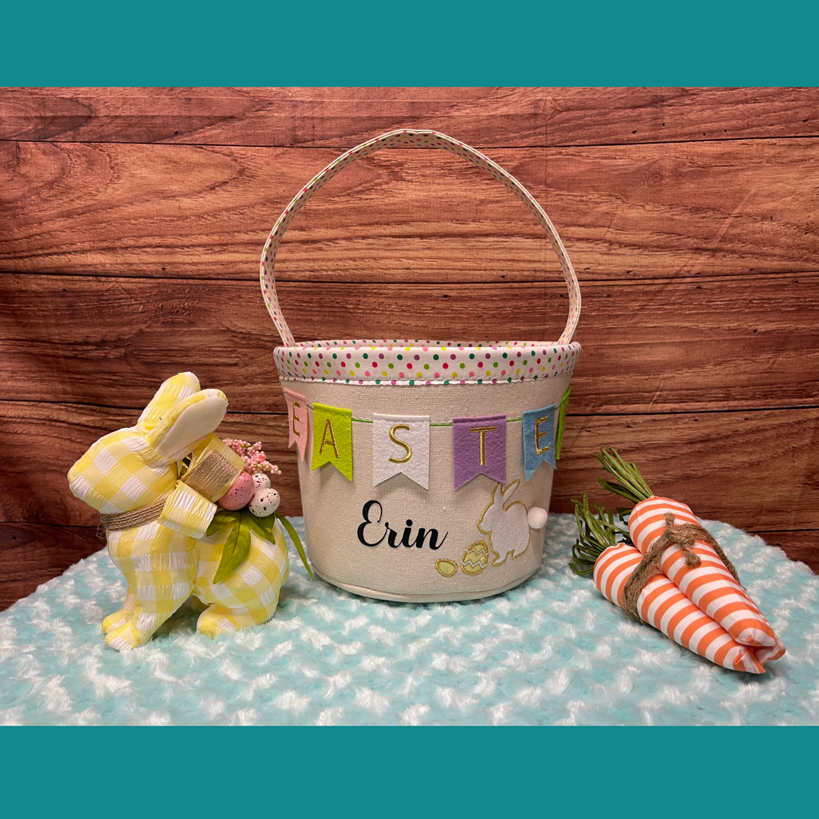 Fabric Easter Baskets - White