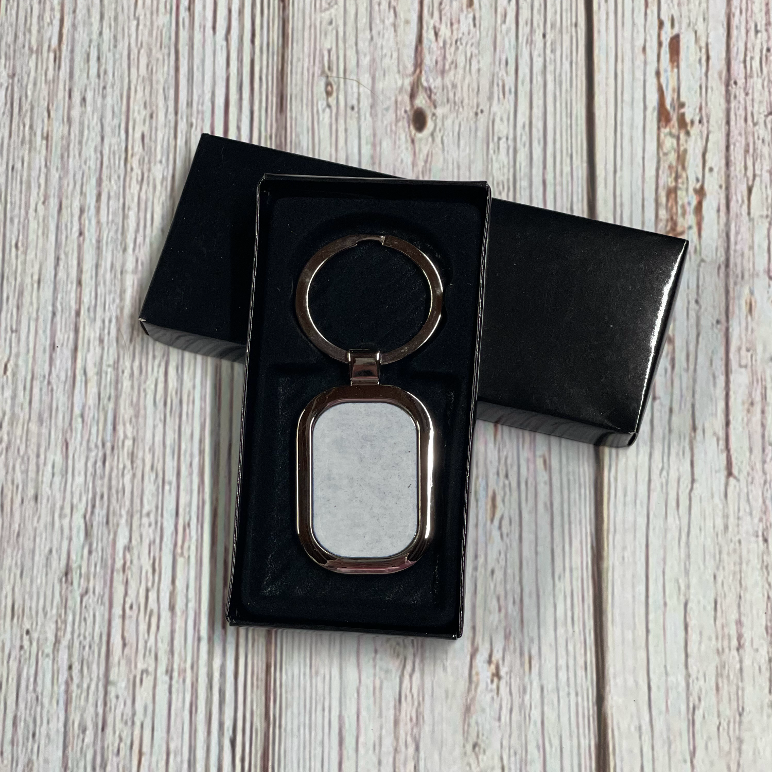 Rectangle Metal Keychain