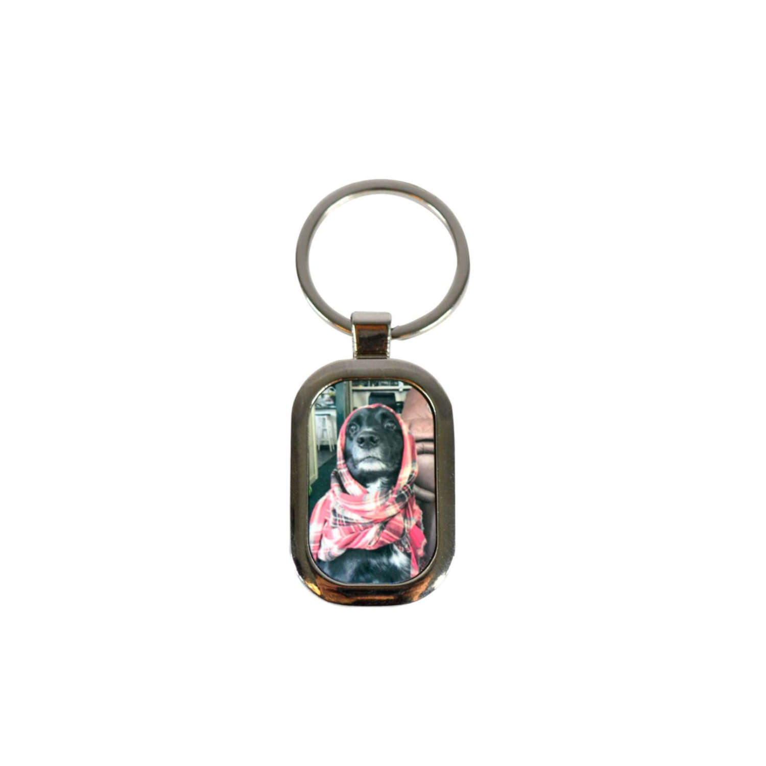 Rectangle Metal Keychain