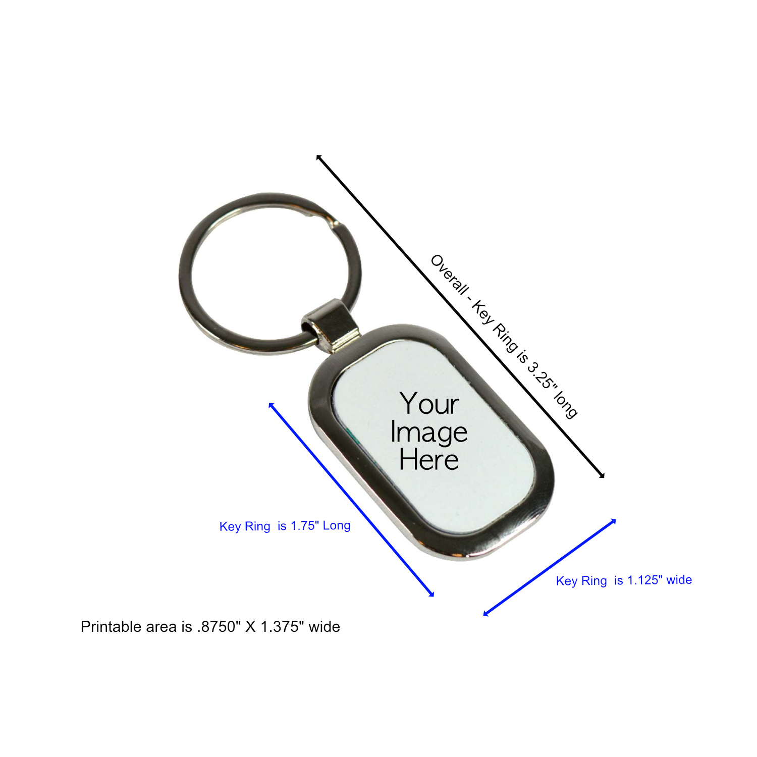 Rectangle Metal Keychain