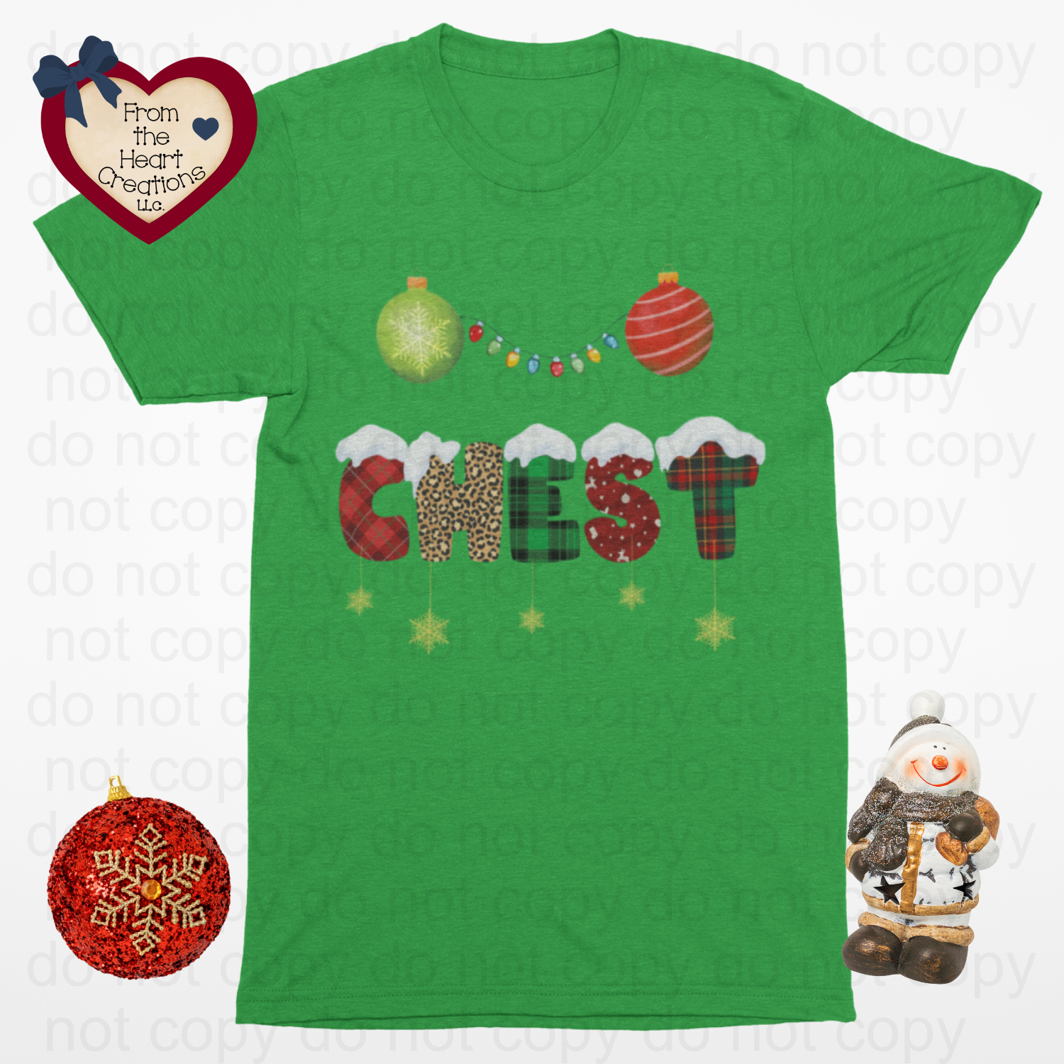 Couples Funny T-Shirt Style A "Chest"