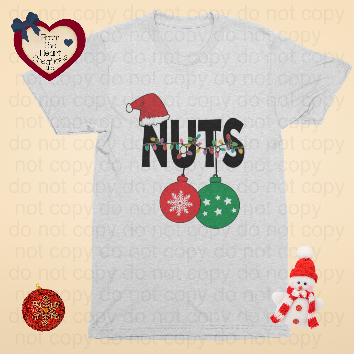 Couples Funny T-Shirt Style B "Nuts"