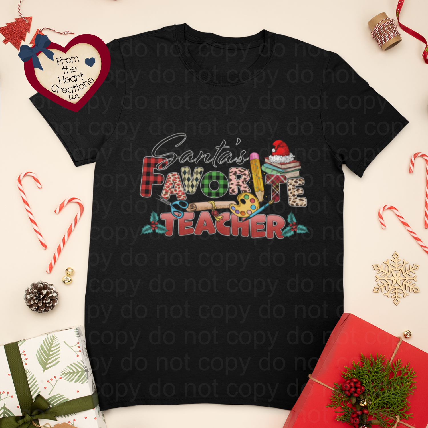 Santa's Favorite Teacher T-Shirt